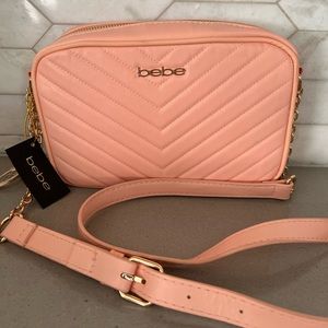 NWT Peach Bebe Tyler Camera Crossbody Purse